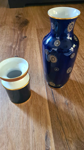 Echt kobalt vase - vase, kobaltglas