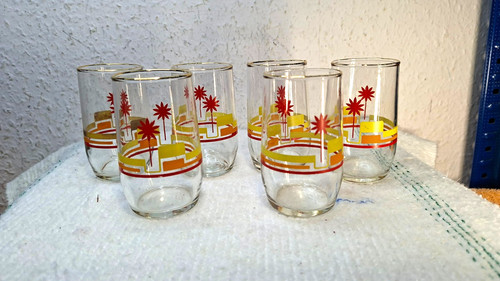 Trinkglas 70er jahre - 6, ,