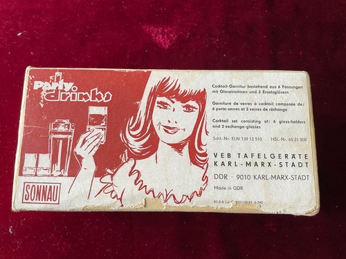 Ddr cocktail garnitur gläser - ddr,