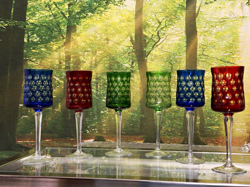 Vintage ddr kristallgläser - 6x,